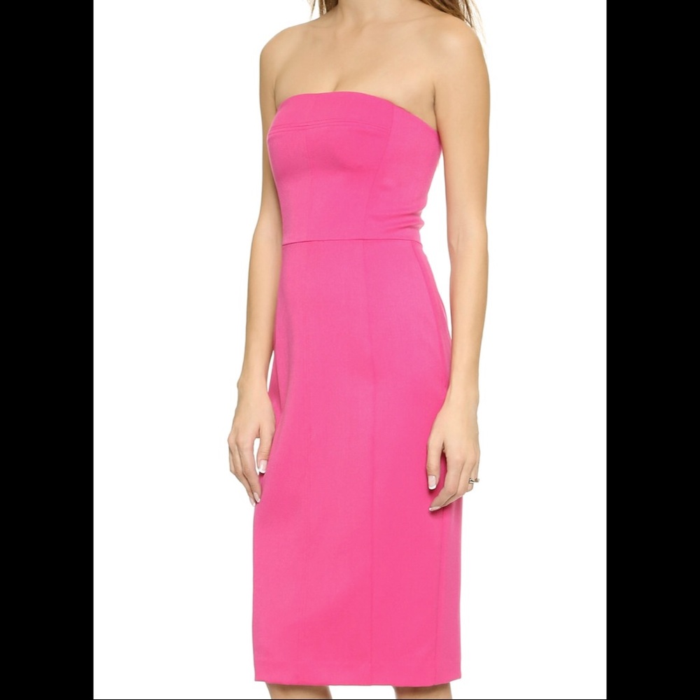 Black Halo Strapless Pink Dress
